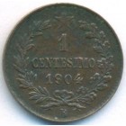 Италия, 1 чентезимо 1904 год