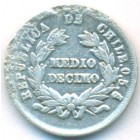 Чили, 1/2 десимо 1887 год