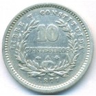 Уругвай, 10 сентесимо 1877 год