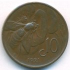 Италия, 10 чентезимо 1921 год