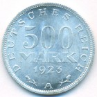 Веймарская Республика, 500 марок 1923 год A (UNC)