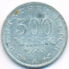 Веймарская Республика, 500 марок 1923 год A