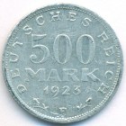 Веймарская Республика, 500 марок 1923 год F