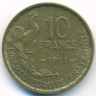 Франция, 10 франков 1951 год