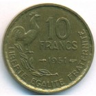 Франция, 10 франков 1951 год