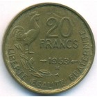 Франция, 20 франков 1953 год B