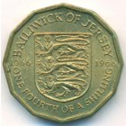 Джерси, 1/4 шиллинга 1966 год (UNC)