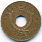 Британская Восточная Африка, 5 центов 1942 год SA