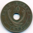 Британская Восточная Африка, 10 центов 1935 год
