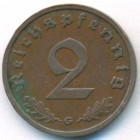 Третий рейх, 2 рейхспфеннига 1938 год G
