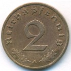 Третий рейх, 2 рейхспфеннига 1939 год A