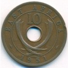 Британская Восточная Африка, 10 центов 1951 год