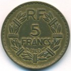 Французский Алжир, 5 франков 1940 год