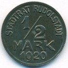 Рудольштадт, 1/2 марки 1920 год (нотгельд) (UNC)