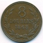 Гернси, 8 дублей 1868 год