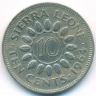 Сьерра-Леоне, 10 центов 1964 год