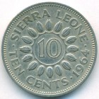 Сьерра-Леоне, 10 центов 1964 год