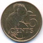 Тринидад и Тобаго, 5 центов 1990 год (UNC)