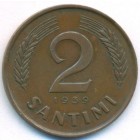 Латвия, 2 сантима 1939 год
