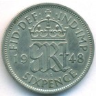 Великобритания, 6 пенсов 1948 год