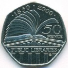 Великобритания, 50 пенсов 2000 год (UNC)