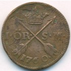 Швеция, 1 эре 1760 год