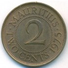 Маврикий, 2 цента 1975 год (UNC)