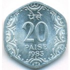 Индия, 20 пайсов 1983 год (UNC)