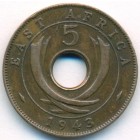 Британская Восточная Африка, 5 центов 1943 год