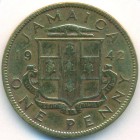 Ямайка, 1 пенни 1942 год