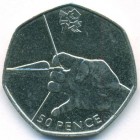 Великобритания, 50 пенсов 2011 год (AU)