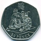 Великобритания, 50 пенсов 2011 год (AU)