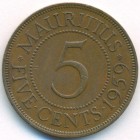 Маврикий, 5 центов 1959 год