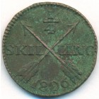Швеция, 1/4 скиллинга 1806 год