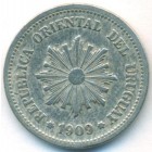 Уругвай, 2 сентесимо 1909 год