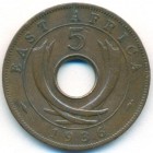 Британская Восточная Африка, 5 центов 1936 год H