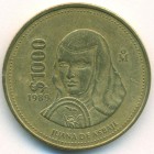 Мексика, 1000 песо 1989 год