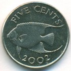Бермудские острова, 5 центов 2002 год