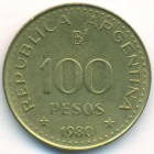 Аргентина, 100 песо 1980 год