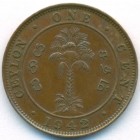 Цейлон, 1 цент 1942 год