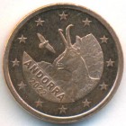 Андорра, 1 евроцент 2022 год (UNC)