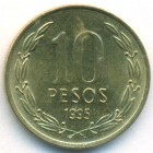 Чили, 10 песо 1995 год (UNC)