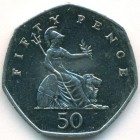 Великобритания, 50 пенсов 1997 год (UNC)