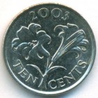 Бермудские острова, 10 центов 2003 год (UNC)