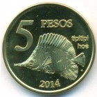 Остров Пасхи, 5 песо 2014 год (UNC)