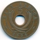 Британская Восточная Африка, 5 центов 1936 год