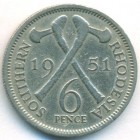 Южная Родезия, 6 пенсов 1951 год