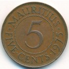 Маврикий, 5 центов 1975 год