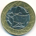Италия, 1000 лир 1998 год (AU)