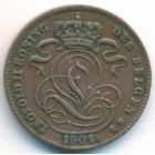 Бельгия, 1 сантим 1901 год
